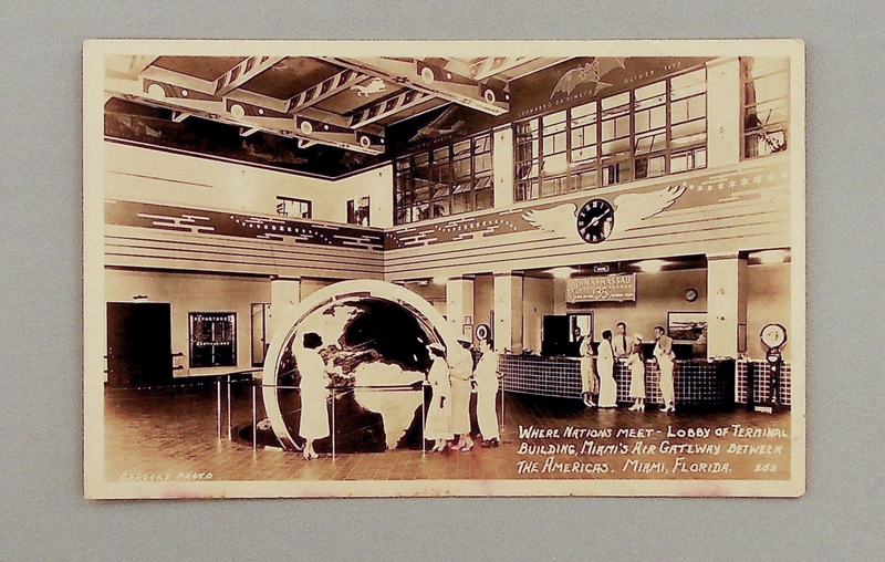 Image: postcard: Pan American Airways, Globe of the Earth