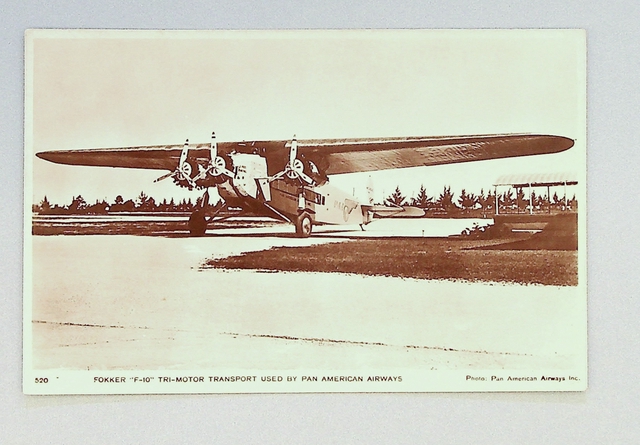 Postcard: Pan American Airways, Fokker F-10