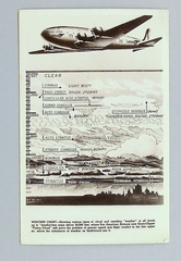 Image: postcard: Pan American Airways, weather chart, Boeing 307 Stratoliner