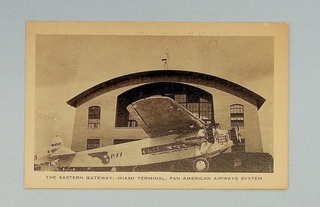 Image: postcard: Pan American Airways, Pan American Field, Miami terminal