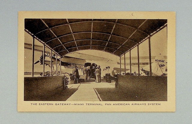 Postcard: Pan American Airways, Pan American Field, Miami terminal