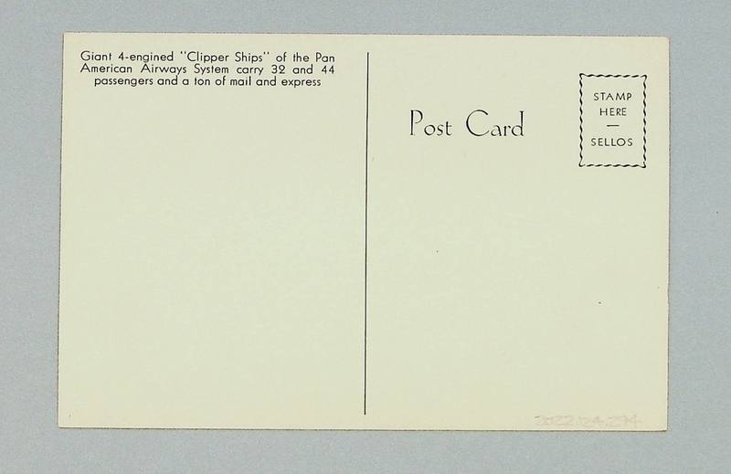 Image: postcard: Pan American Airways, Sikorsky S-40