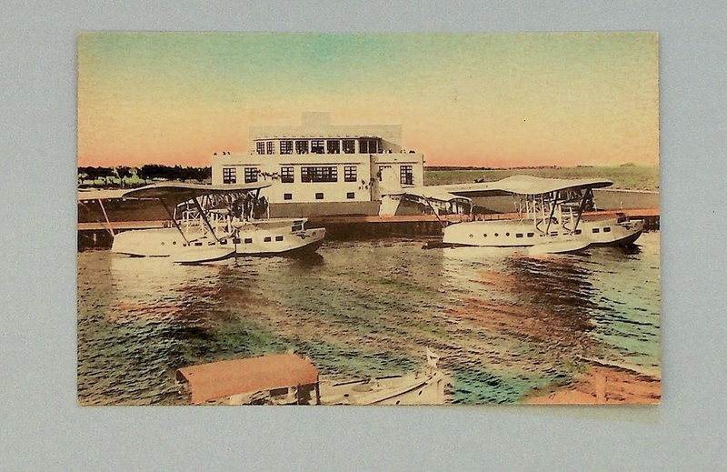 Image: postcard: Pan American Airways System, Sikorsky S-40, International Pan American Airport