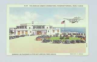 Image: postcard: Pan American Airways, Sikorsky S-40, Pan American Airways International Passenger Terminal