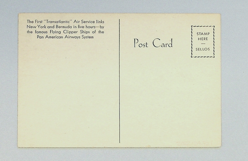 Image: postcard: Pan American Airways, Hamilton Harbor, Bermuda