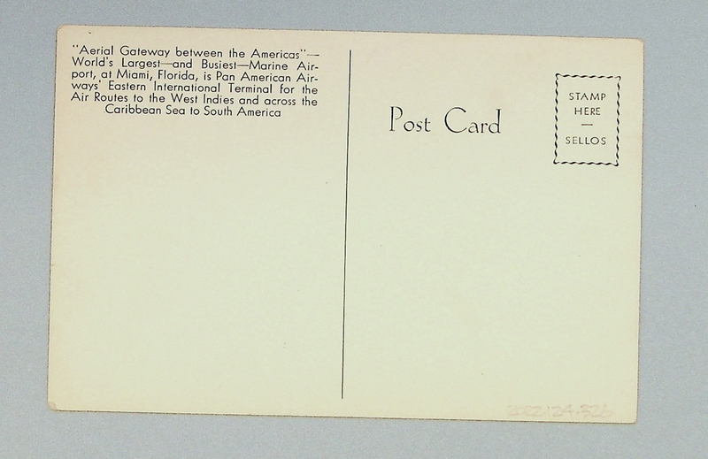 Image: postcard: Pan American Airways, International Pan American Airport, Sikorsky S-42