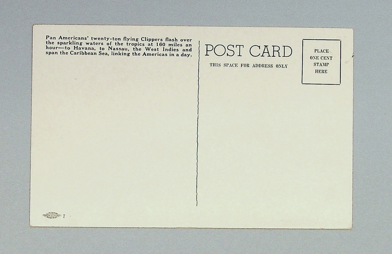 Image: postcard: Pan American Airways, Sikorsky S-42 Brazilian Clipper