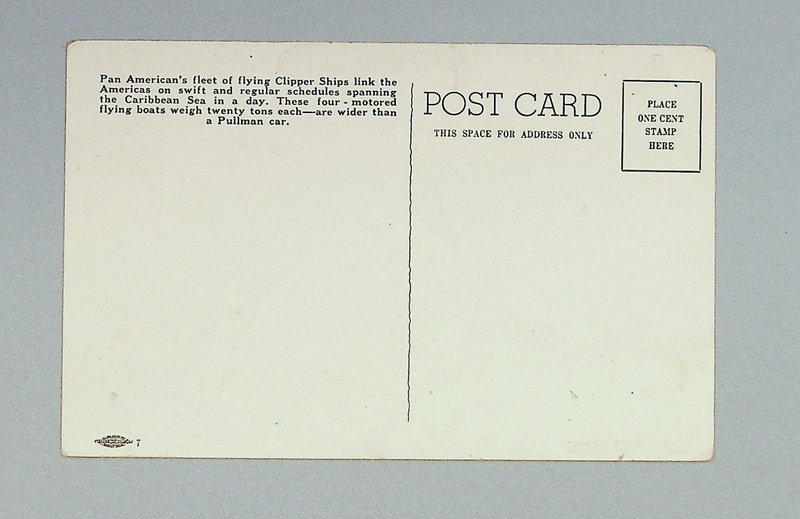 Image: postcard: Pan American Airways, Sikorsky S-42