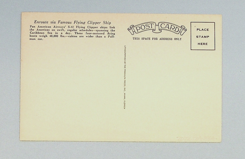 Image: postcard: Pan American Airways, Sikorsky S-42