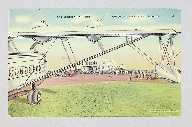 Postcard: Pan American Airways, Sikorsky S-42, Pan American Airport