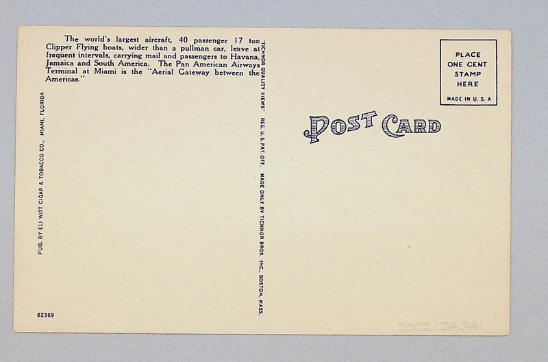 Image: postcard: Pan American Airways, Sikorsky S-42