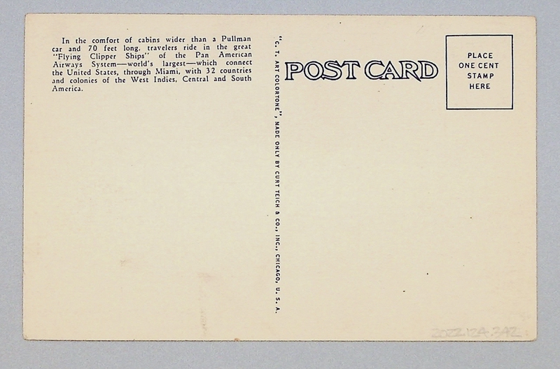 Image: postcard: Pan American Airways, Sikorsky S-42