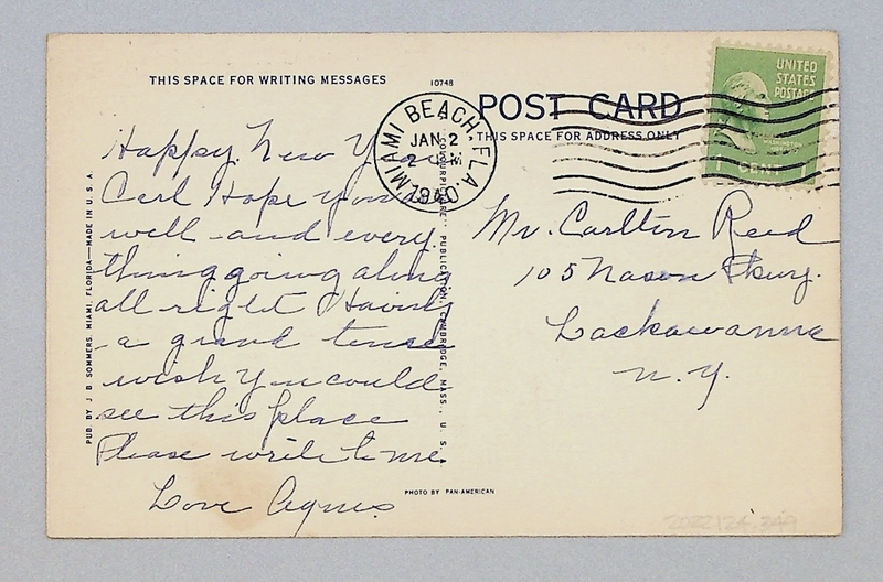 Image: postcard: Pan American Airways, International Pan American Airport