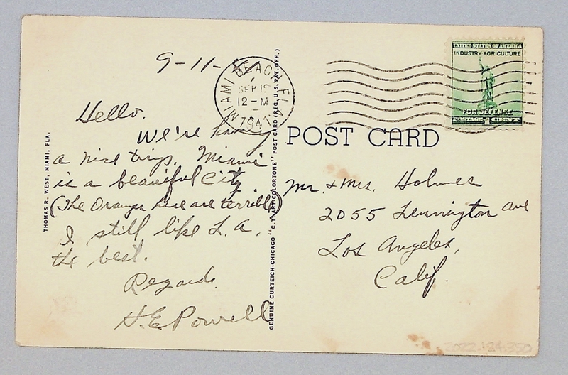 Image: postcard: Pan American Airways, Pan-American Terminal