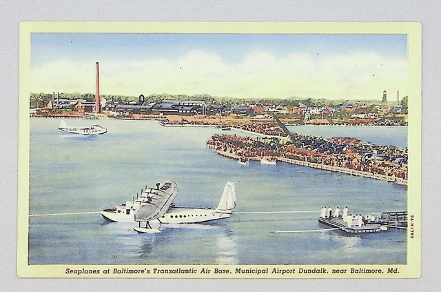 Postcard: Pan American Airways, Sikorsky S-42, Municipal Airport Dundalk