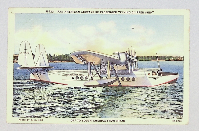 Postcard: Pan American Airways, Sikorsky S-42 West Indies Clipper