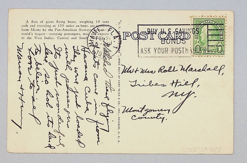 Image: postcard: Pan American Airways, Sikorsky S-42 West Indies Clipper