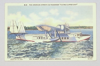 Image: postcard: Pan American Airways, Sikorsky S-42 West Indies Clipper