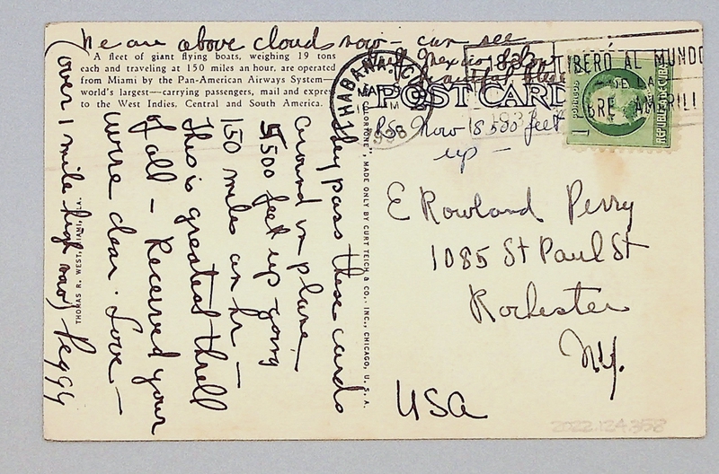 Image: postcard: Pan American Airways, Sikorsky S-42 West Indies Clipper