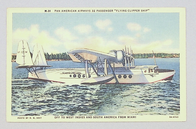 Image: postcard: Pan American Airways, Sikorsky S-42 West Indies Clipper