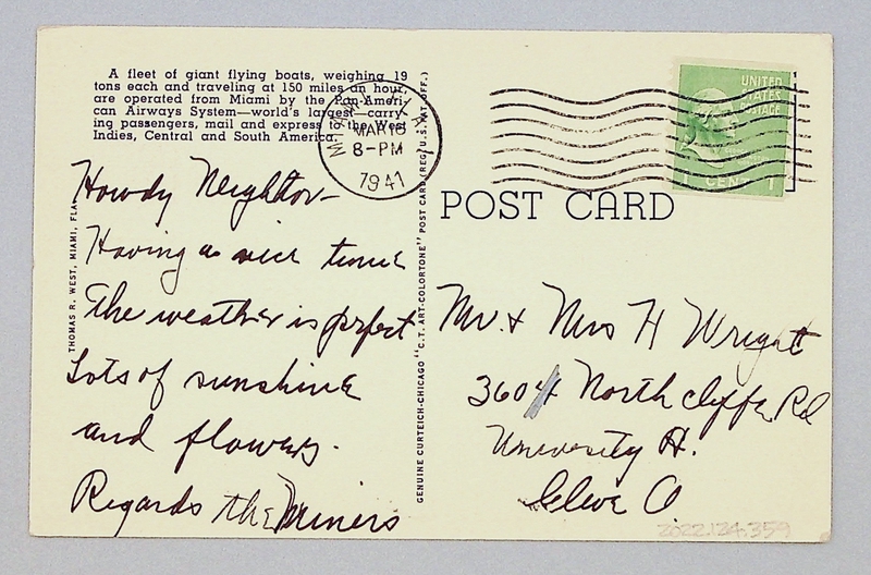 Image: postcard: Pan American Airways, Sikorsky S-42 West Indies Clipper