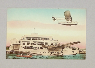 Image: postcard: Pan American Airways, Martin M-130, Sikorsky S-40,  International Pan American Airport