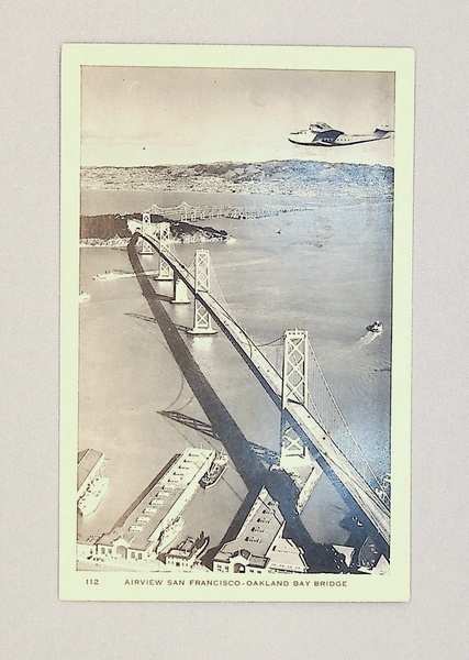 Image: postcard: San Francisco-Oakland Bay Bridge