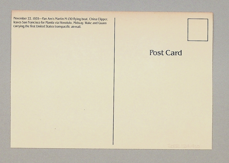 Image: postcard: Pan American Airways, Martin M-130 China Clipper