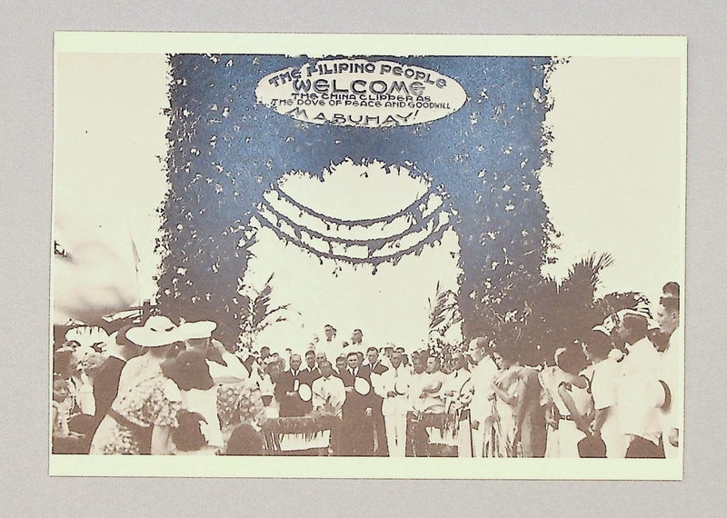 Image: postcard: Pan American Airways, first transpacific flight to Manila