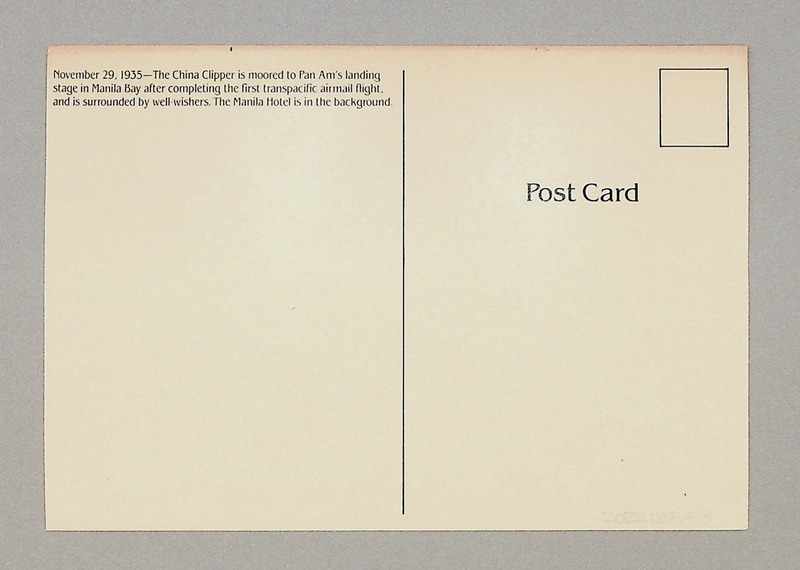 Image: postcard: Pan American Airways, Martin M-130 China Clipper