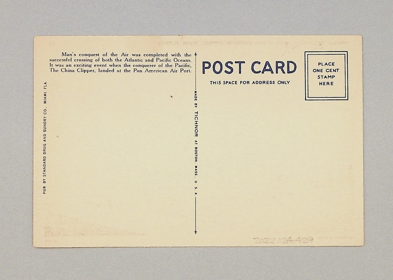 Image: postcard: Pan American Airways, Martin M-130 China Clipper