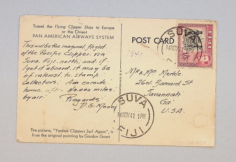 Image: postcard: Pan American Airways, Boeing 314 Clipper