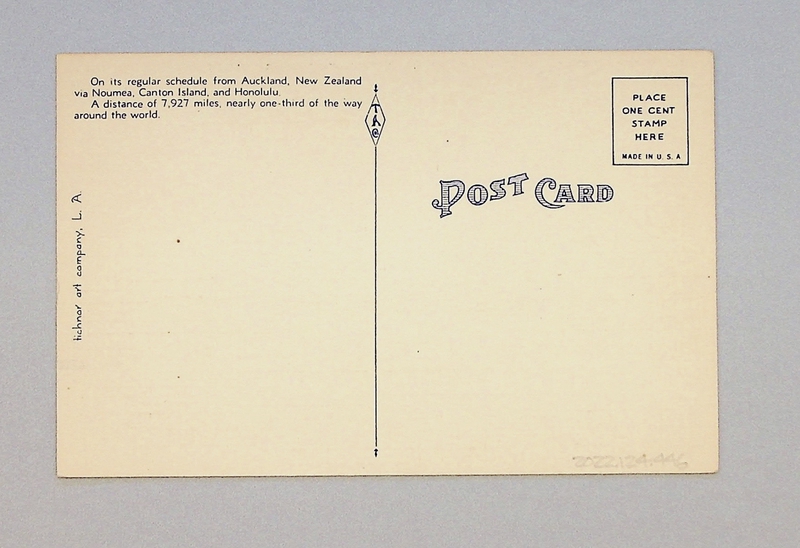 Image: postcard: Pan American Airways, Boeing 314 Clipper