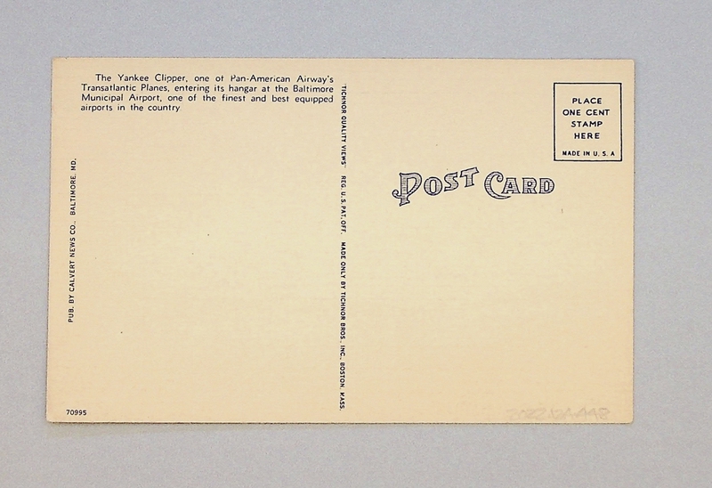 Image: postcard: Pan American Airways, Boeing 314 Yankee Clipper