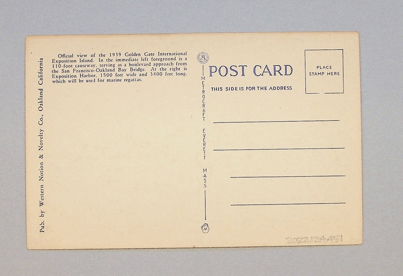 Image: postcard: Golden Gate International Exposition