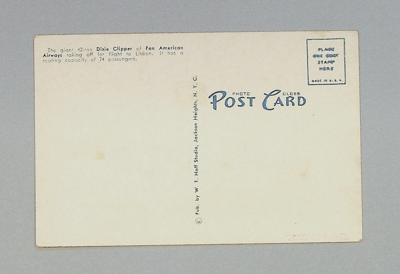 Image: postcard: Pan American Airways, Boeing 314 Dixie Clipper