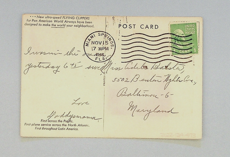 Image: postcard: Pan American World Airways, Convair Model 37