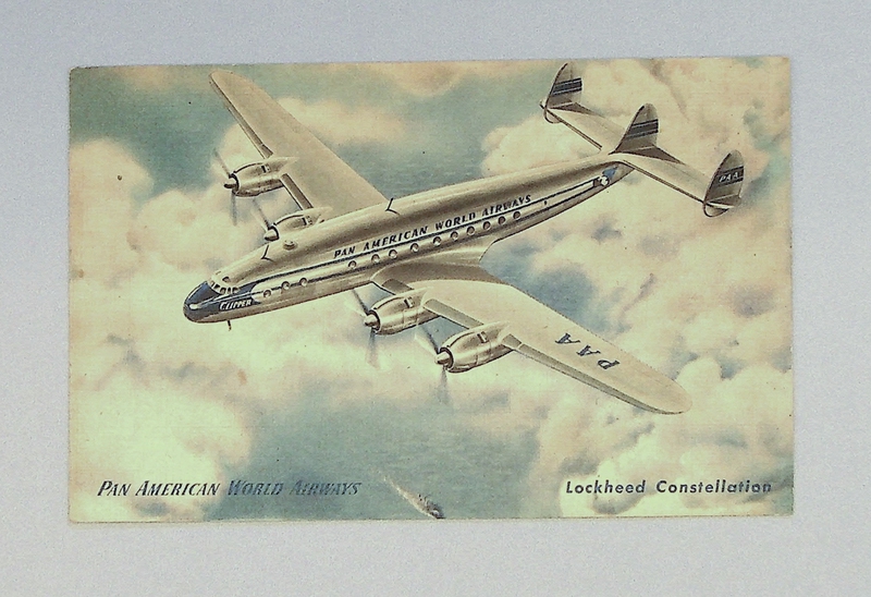 Image: postcard: Pan American World Airways, Lockheed Constellation
