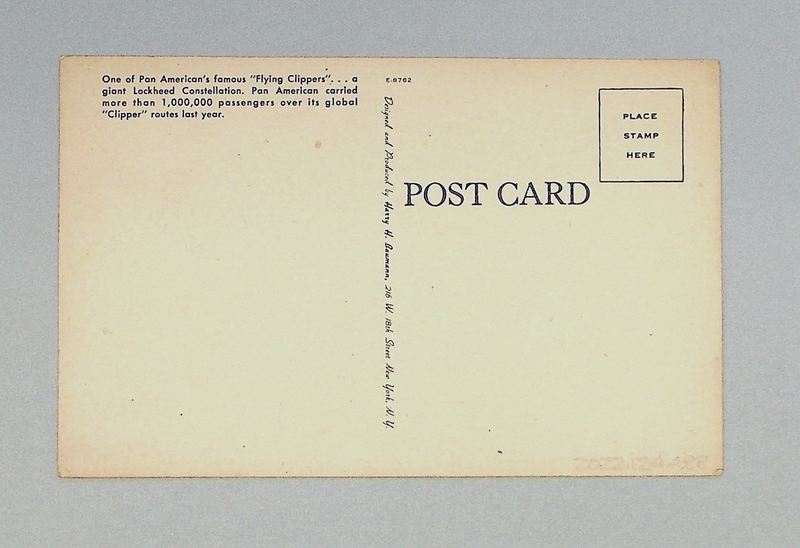 Image: postcard: Pan American World Airways, Lockheed Constellation