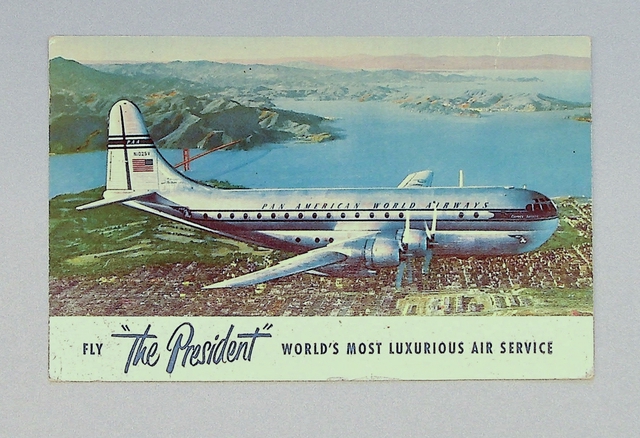 Postcard: Pan American World Airways, Boeing 377 Stratocruiser