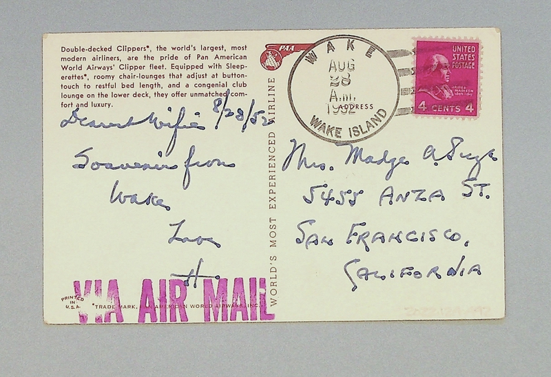 Image: postcard: Pan American World Airways, Boeing 377 Stratocruiser