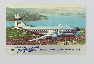 Image: postcard: Pan American World Airways, Boeing 377 Stratocruiser