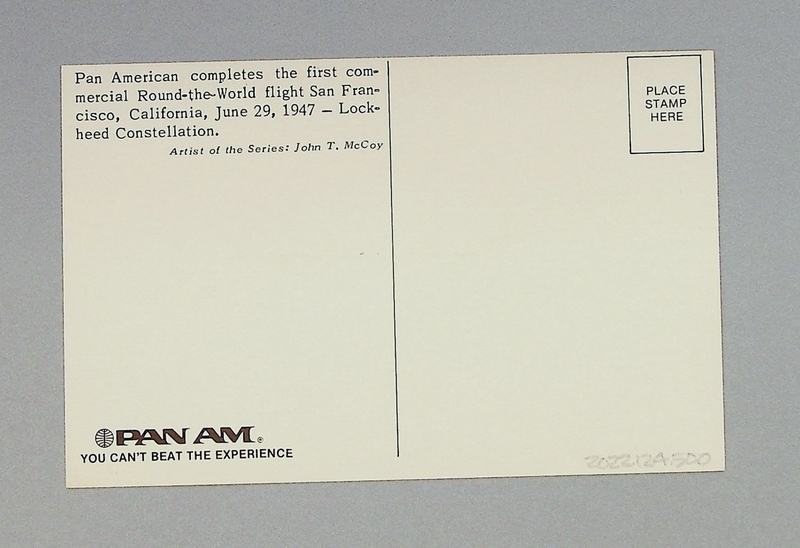 Image: postcard: Pan American World Airways, Lockheed Constellation