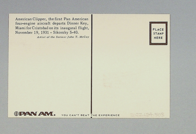 Image: postcard: Pan American Airways, Sikorsky S-40