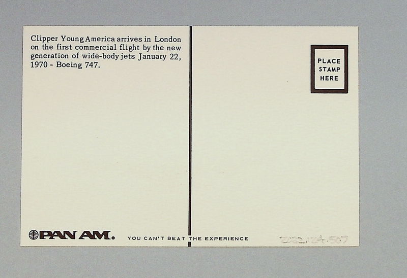 Image: postcard: Pan American World Airways, Boeing 747-100