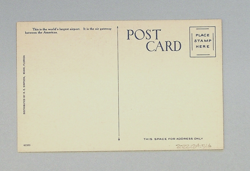 Image: postcard: Pan American Airways, International Pan American Airport