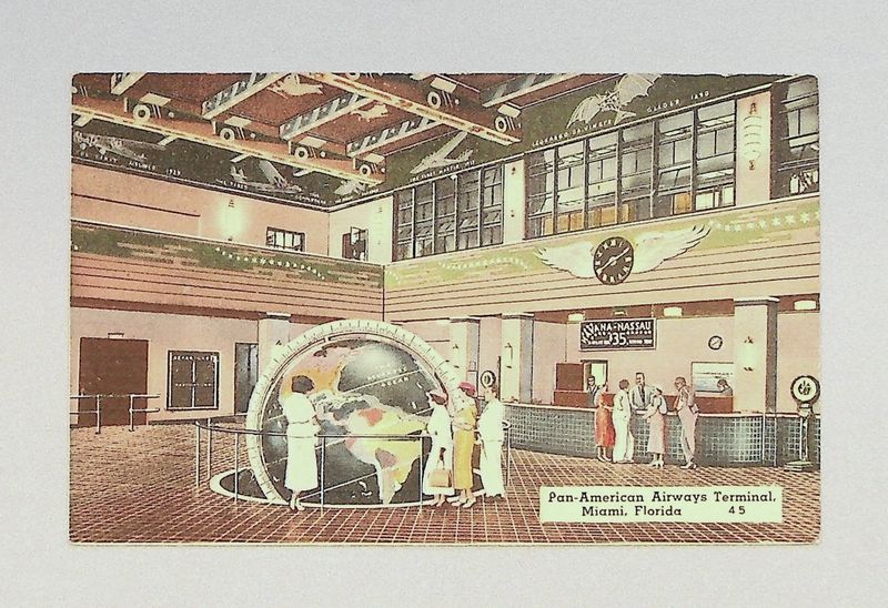 Image: postcard: Pan American Airways, Globe of the Earth