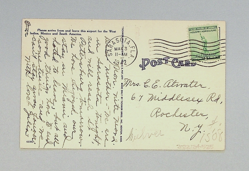 Image: postcard: Pan American Airways, Pan American Airport