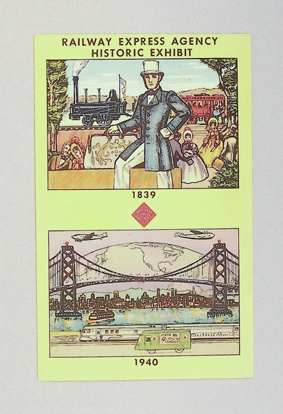 Image: postcard: Railway Express Agency historic exhibit