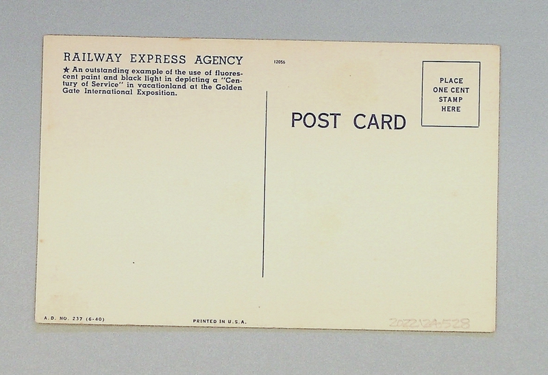 Image: postcard: Railway Express Agency historic exhibit